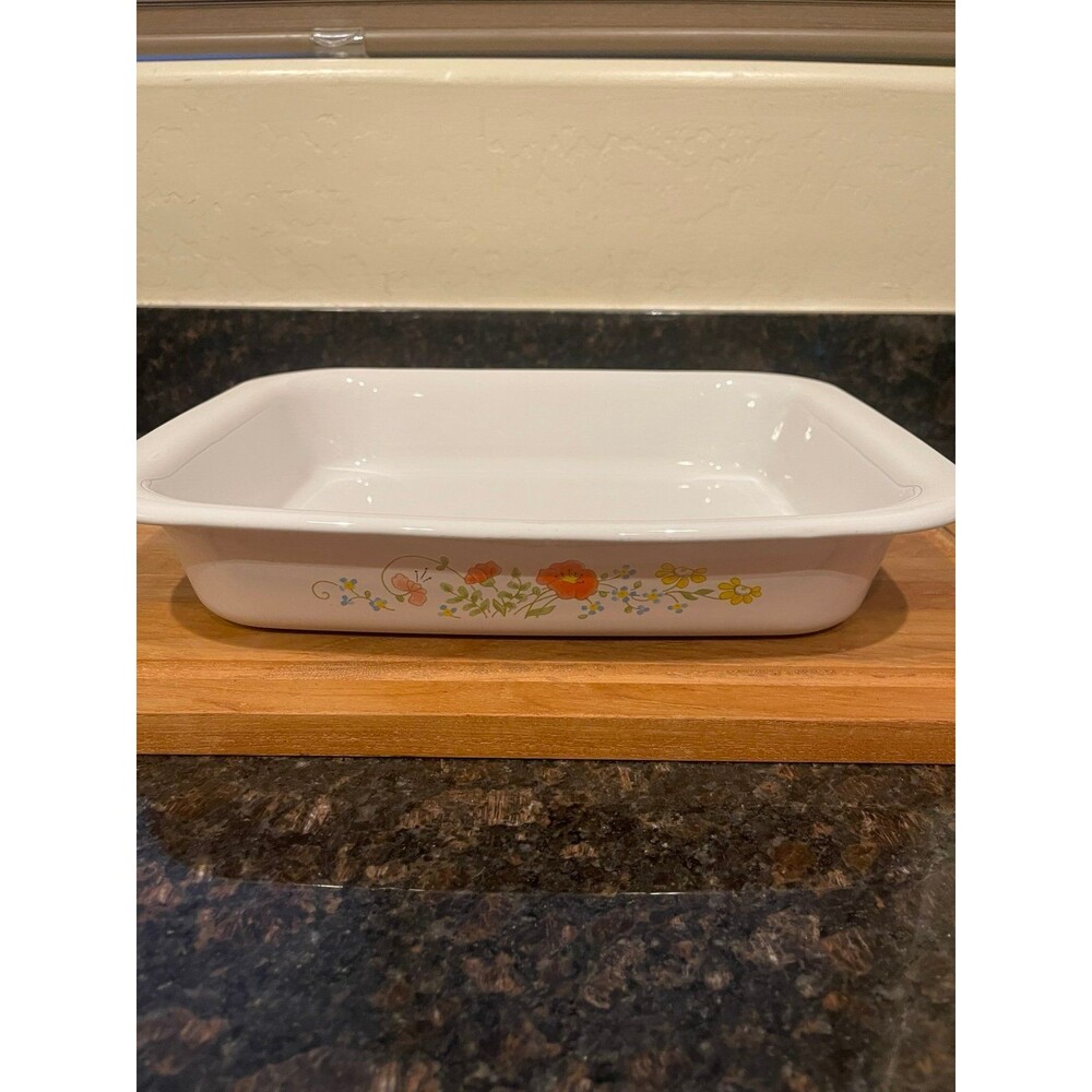 Vintage Corning Ware wildflower A-21 Lasagna Roaster